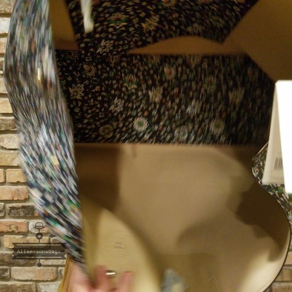 Tory Burch Kerrington Square Tote Navy Floral - Picture 3 of 8